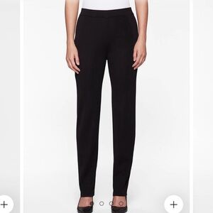 Misook Exclusively Straight Leg Knit Pants in Black.